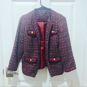 Talbots Maroon and Navy Coat NEW (no tags)